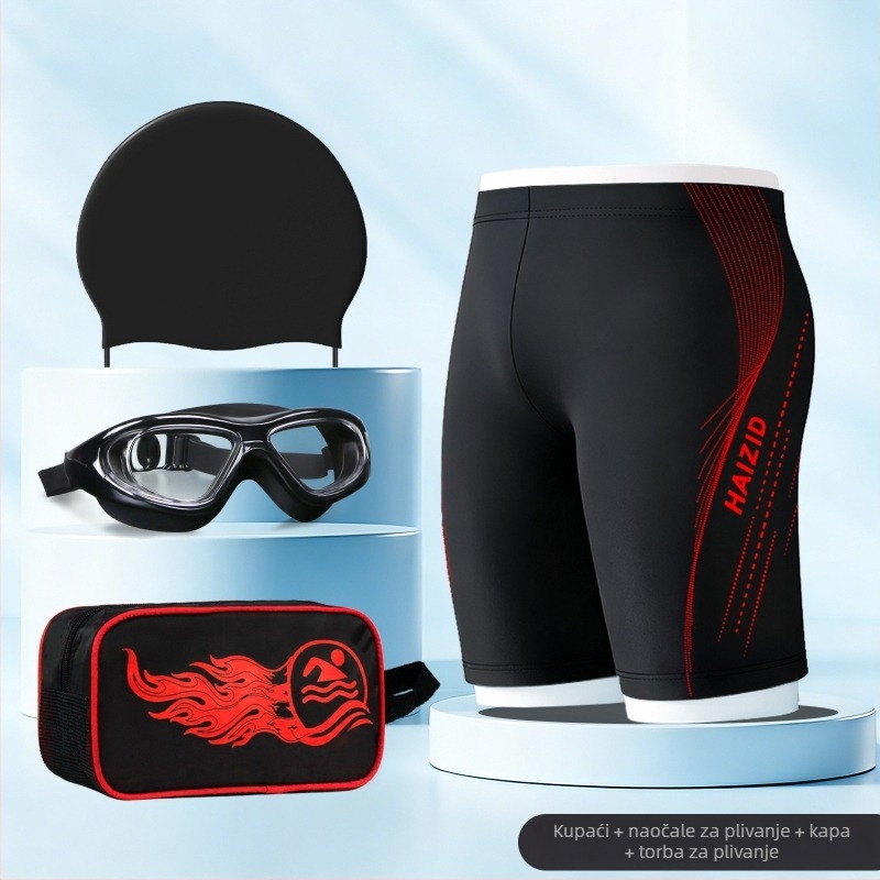 Muške plivačke kraće hlače, brzo sušeće, slobodnog kroja, 80-90% poliester, otisak, podstava od poliestera, za sportske i plivačke aktivnosti