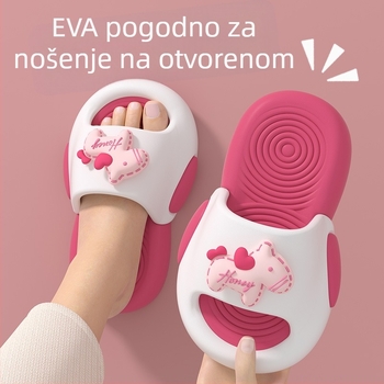 Dječje flip-flopice Cartoon Pony dizajn – EVA gornji i potplat, protuklizne, za unutarnju i vanjsku uporabu, za djevojčice, ljeto 2025