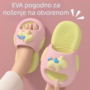 Dječje flip-flopice Cartoon Pony dizajn – EVA gornji i potplat, protuklizne, za unutarnju i vanjsku uporabu, za djevojčice, ljeto 2025