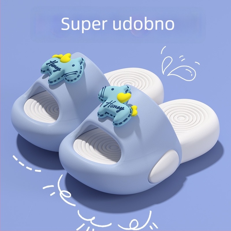 Dječje flip-flopice Cartoon Pony dizajn – EVA gornji i potplat, protuklizne, za unutarnju i vanjsku uporabu, za djevojčice, ljeto 2025