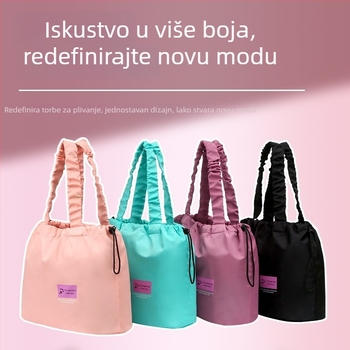 Torba za plivanje s odjeljivanjem mokro-suhu, kubični oblik, materijal memorijske pletenine, veliki model, višenamenska putna torba