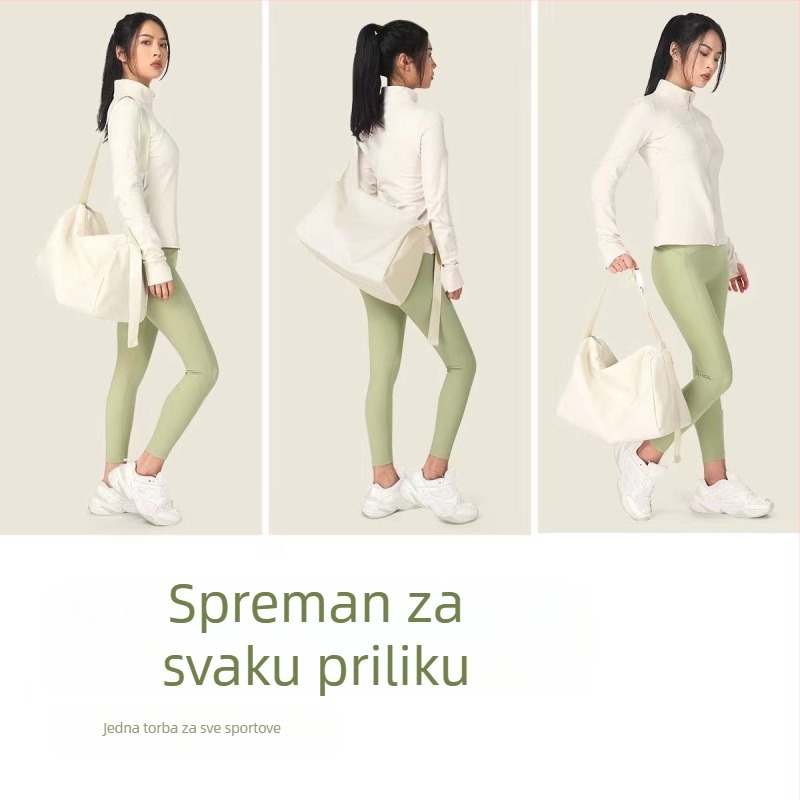 Torba za putovanje i fitness s odjeljivanjem suhih i mokrih, vodootporna, poliester, kapacitet 20–35 L, gradski minimalistički stil