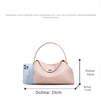 Torba preko ramena – crossbody, gradski minimalizam, koža prvog sloja goveda, oblik jastuka, zaključavanje, unutarnja kartica ID i džep sa zatvaračem