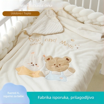 Flanel deka za bebe i djecu 1-3 godine, sve sezone, crtani stil, 100-200 g