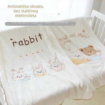 Flanel deka za bebe i djecu 1-3 godine, sve sezone, crtani stil, 100-200 g