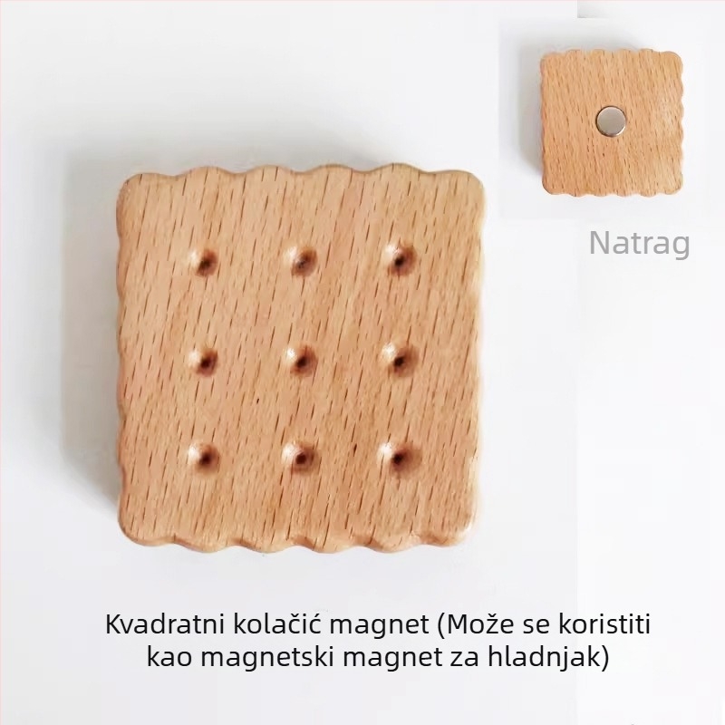 Drvena zidna naljepnica za djecu – visoka prionljivost, jedan komad, suvremen minimalistički dizajn, jednofarbeni uzorak, pogodna za dnevni boravak, spavaću sobu ili hodnik