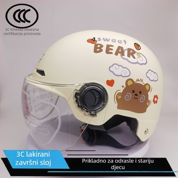Kaciga za električni automobil, ABS materijal, polu-helma, univerzalna za četiri sezone, 3C certifikat