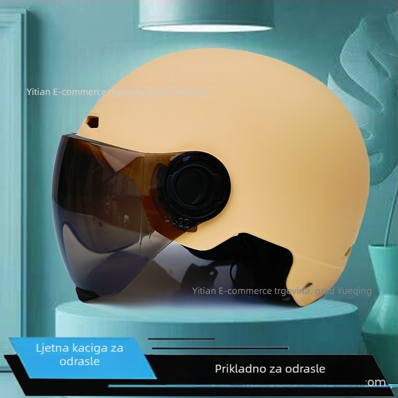 Kaciga za električni automobil, ABS materijal, polu-helma, univerzalna za četiri sezone, 3C certifikat