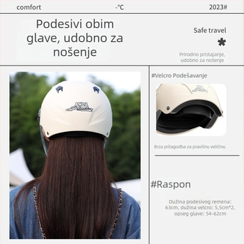 Motorska kaciga ABS (3C certifikat, polukaciga, za odrasle, sve sezone)
