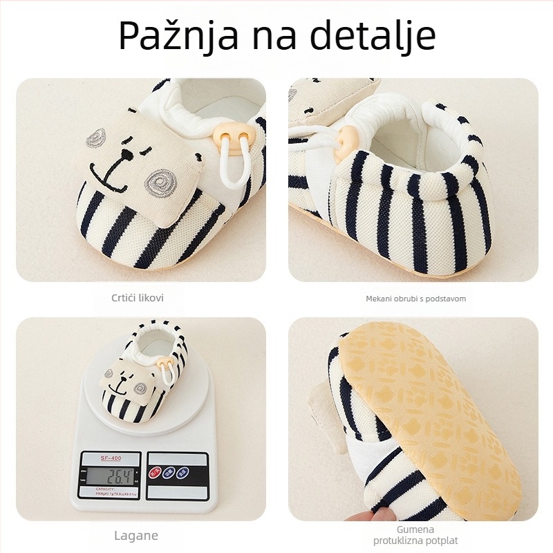 Dječje cipele s mekanom potplatom, protuklizne, debeli potplat, gornji dio od pamuka, slip-on