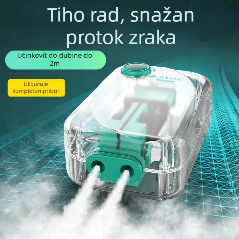 Baker akvarijska pumpa za kisik – tiha mehanička aerator, visoke snage, Nije uvezeno, težina 2000 g