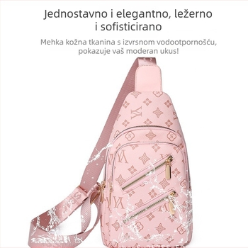 Ženska PU crossbody torbica, velika kapaciteta, mekana konstrukcija, zatvaranje zatvaračem, poliester podstava, unutrašnji džepovi (zip džep, džep za telefon, džep za ID), trodimenzionalni vanjski dizajn, za svakodnevnu upotrebu, ljeto 2024