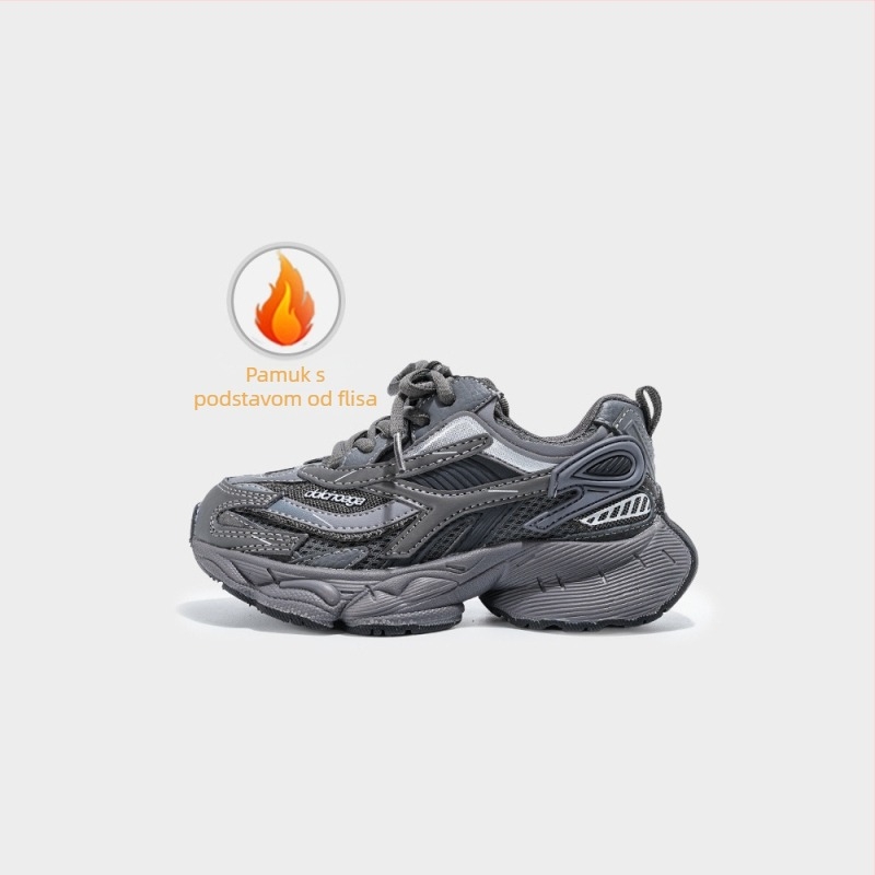 Dječje sportske tenisice u stilu Dad Shoes, Velcro kopčanje, gornji dio od kože od mikrovlakna, potplat od gume+EVA, unisex, za jesen, za uzrast 4–16
