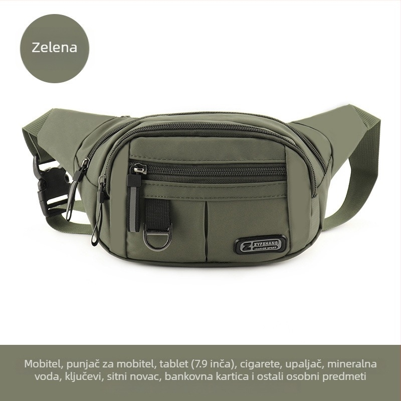 Sportska torba za struk za telefon, unisex, velika kapaciteta, vodootporna, Oxford tkanina