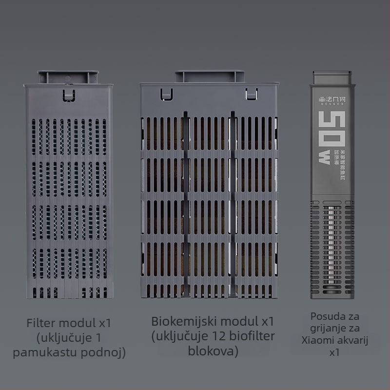 Set za modifikaciju filtracije za Xiaomi Smart Fish Tank – fizičko-biokemijska grijačka komora nadogradnja, komplet dodataka