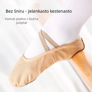 Art Dance Flower Balet Soft Shoes za djecu - platnene gornje, dizajn u obliku mačje šape, za vježbanje plesa