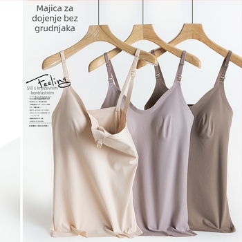 Trudnički top za dojenje, Sling stil, bez rukava, najlon 50–70%, 161–180 g/m², pogodno za sve sezone