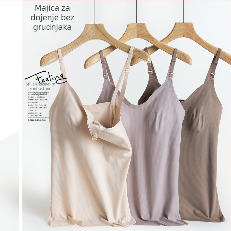 Trudnički top za dojenje, Sling stil, bez rukava, najlon 50–70%, 161–180 g/m², pogodno za sve sezone