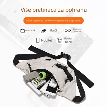 Crossbody torba, unisex, Oxford materijal, prozračna, vodootporna, ultra lagana, Model 049