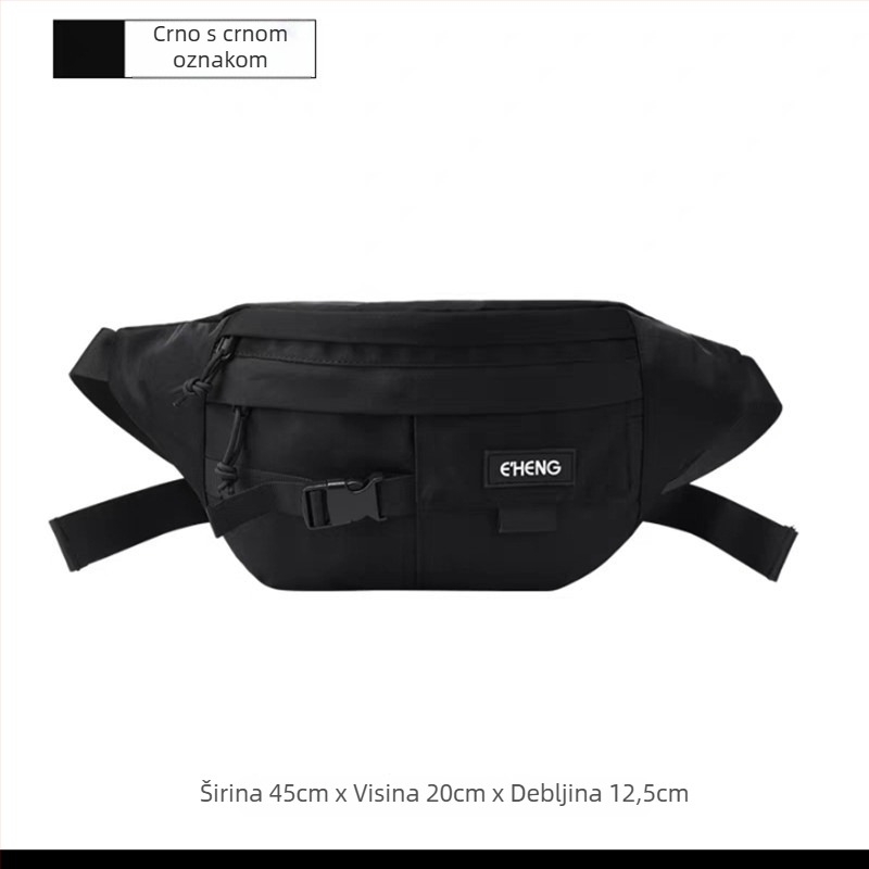 Crossbody torba, unisex, Oxford materijal, prozračna, vodootporna, ultra lagana, Model 049