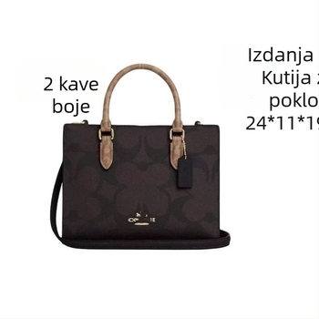 Maggie Tote torba, marka C — PVC, gradski stil, okomita kvadratna forma, otvoreni vrh, unutarnji džepovi za telefon i ID karticu