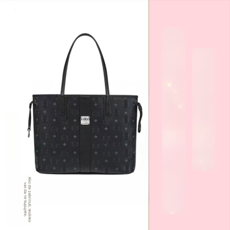 MC* Tote torba, PVC materijal, gradski stil, platnena podstava, horizontalni kvadratni oblik