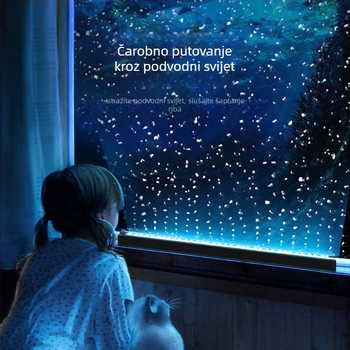 Podvodno LED osvjetljenje za akvarij s oksigenacijom, vodootporna traka mjehurića