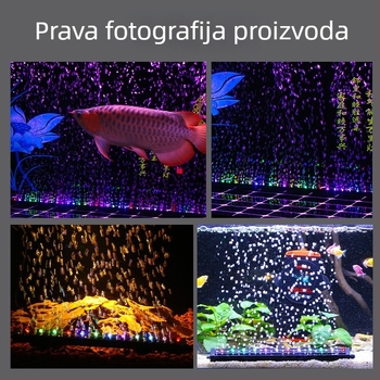 Podvodno LED osvjetljenje za akvarij s oksigenacijom, vodootporna traka mjehurića