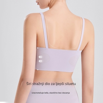 Maternitetno-dojilni grudnjak s oblikovanim košaricama, najlon materijal, odvojiva vratna traka, bez žice, stražnje zatvaranje s tri reda