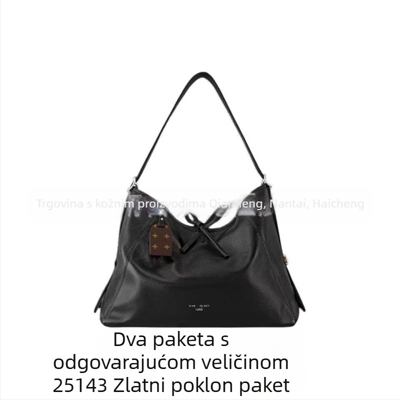 Tote torba od praveće kože sa zatvaranjem na šnuru, gradski stil, vodoravni kvadratni oblik, unutarnja pretinica za telefon