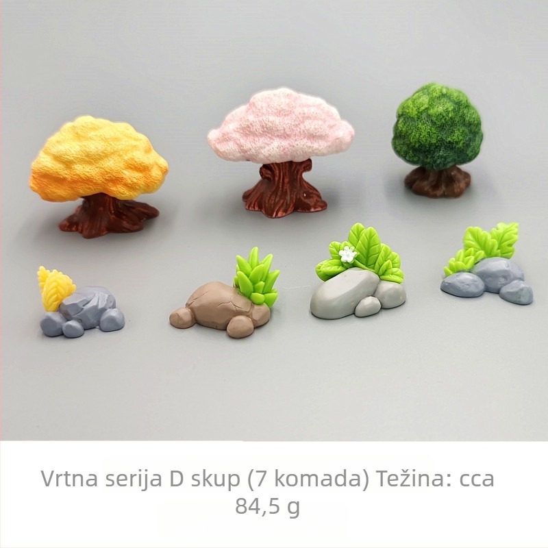 Miniaturni ukras od smole – antički stil vrtna scena s pavilo, lotosom, ribnjakom i lukobranskim mostom (Materijal: smola; Tip materijala: plastika, smola; Kategorija: rukotvorine od smole; Stil: crtani)