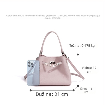 Bucket torba u korejskom stilu od prave kože, Ultra-Fiber podstava, oblik kante, model FJ3120