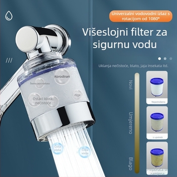 Filtr za slavinu s 1080° rotirajućim produžetkom i aeratorom – ABS, Xiangyun