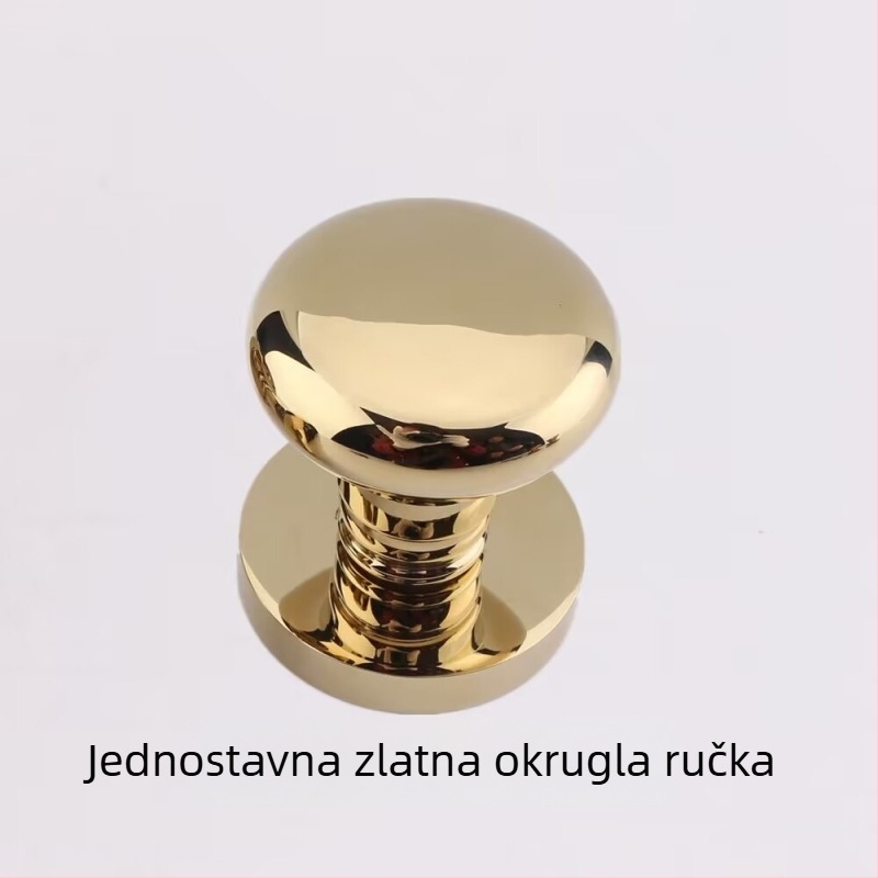 Jednostranična kuglasta ručka za skrivene vrata, kružnog oblika, lagani luksuzni stil; materijal: cinkov aluminij; površina: elektroplatiranje; uporaba: samo ručka; model: jednostrano kuglasta ručka