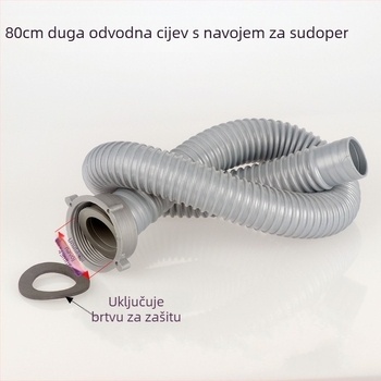 Kuhinjska odvodnja cijev - produžena, S-oblika, vučni tip, model 01245, stil lagan luksuz