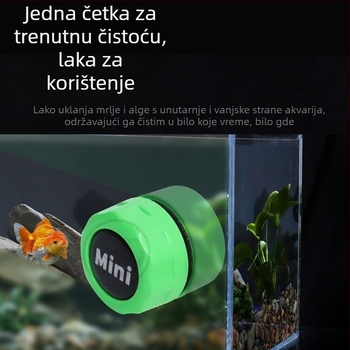 Magnetski čistač staklenog akvarija s keramičkim i aktivnim ugljem, težina 20 g, pakiranje 10 kom.