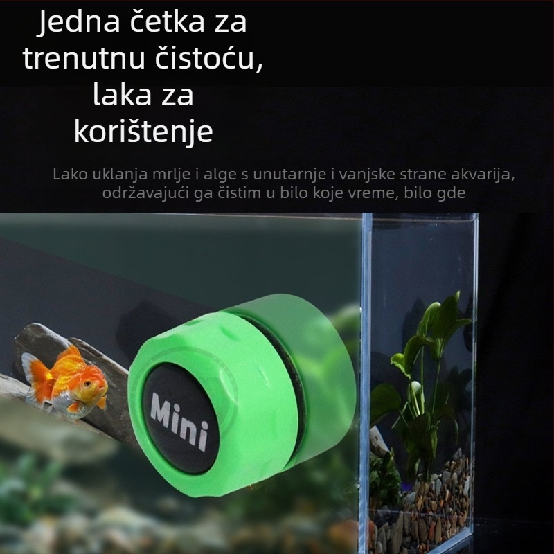 Magnetski čistač staklenog akvarija s keramičkim i aktivnim ugljem, težina 20 g, pakiranje 10 kom.