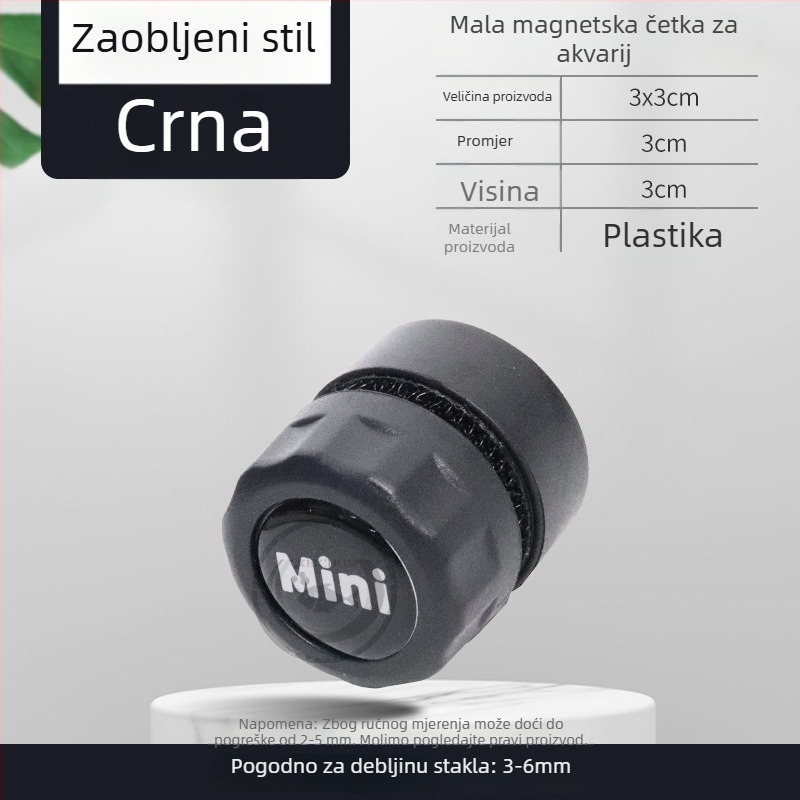 Magnetski čistač staklenog akvarija s keramičkim i aktivnim ugljem, težina 20 g, pakiranje 10 kom.