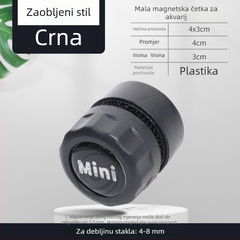 Magnetski čistač staklenog akvarija s keramičkim i aktivnim ugljem, težina 20 g, pakiranje 10 kom.