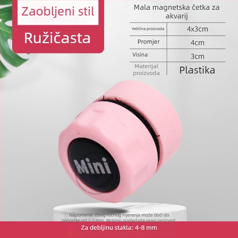 Magnetski čistač staklenog akvarija s keramičkim i aktivnim ugljem, težina 20 g, pakiranje 10 kom.