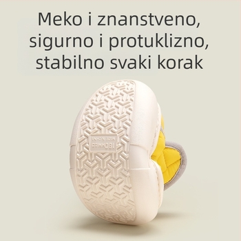 Dječje zimske papuče s plišanim podstavkom, unutarnja antislip PVC potplat, Velcro zatvarač, debeli dizajn