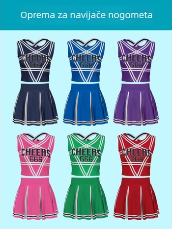 Kostim za cheerleading cosplay za scenu – za žene, materijal spandex/poliester, ljeto 2023, dobna skupina 18–24