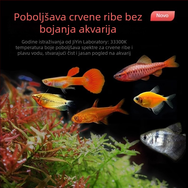 Jiyin LED podvodno svjetlo za akvarij, kućište od aluminijske legure, vodootporno