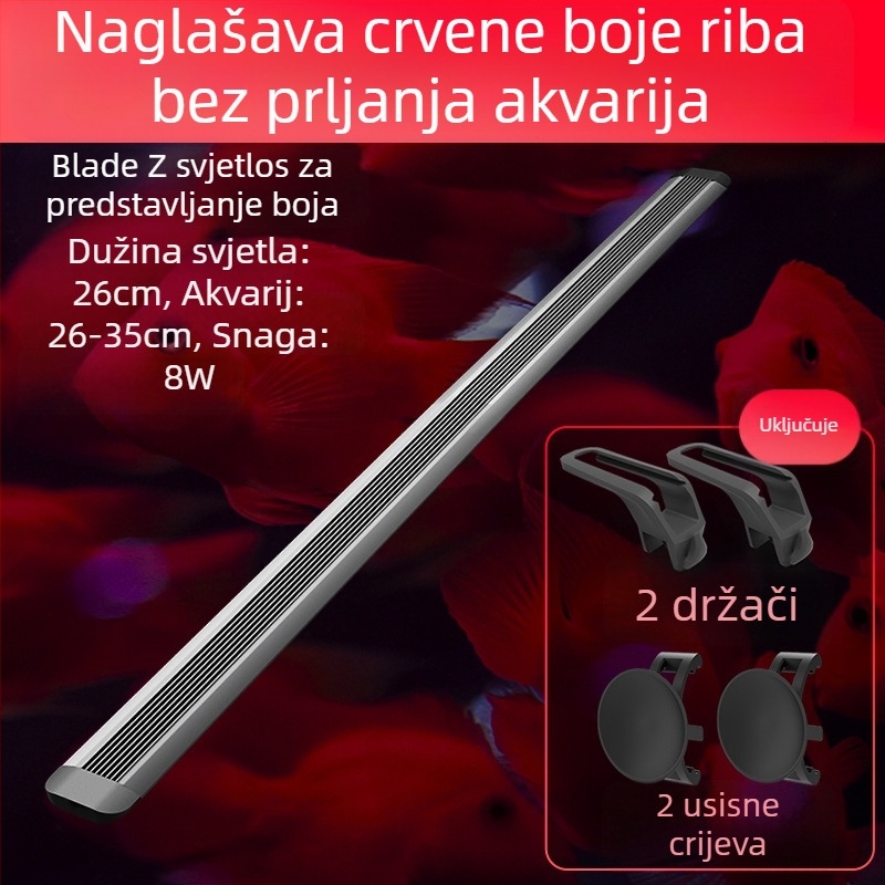 Jiyin LED podvodno svjetlo za akvarij, kućište od aluminijske legure, vodootporno