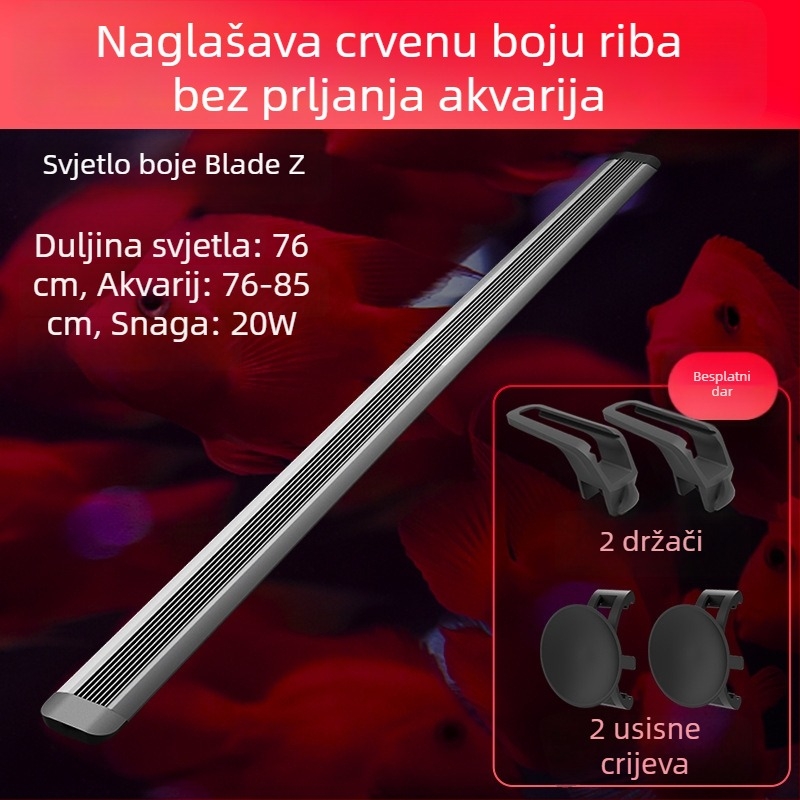 Jiyin LED podvodno svjetlo za akvarij, kućište od aluminijske legure, vodootporno