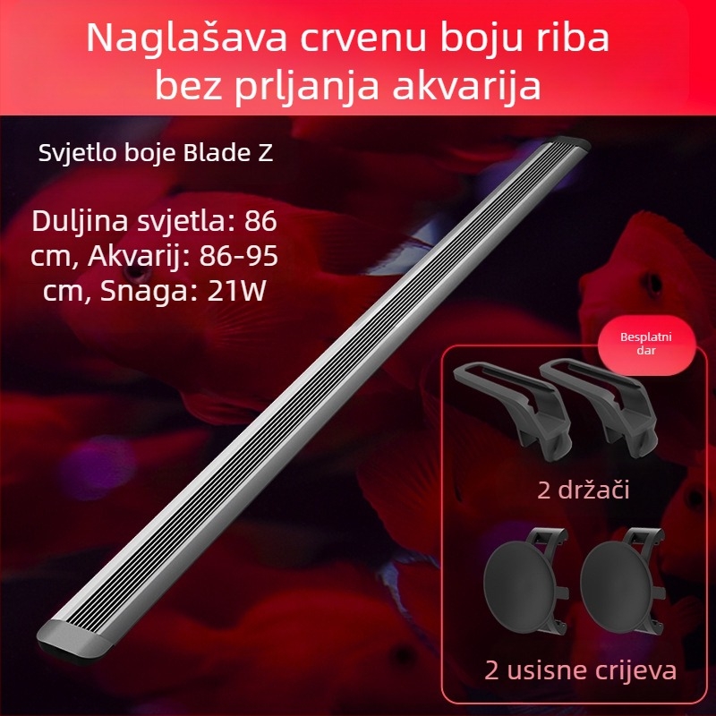 Jiyin LED podvodno svjetlo za akvarij, kućište od aluminijske legure, vodootporno