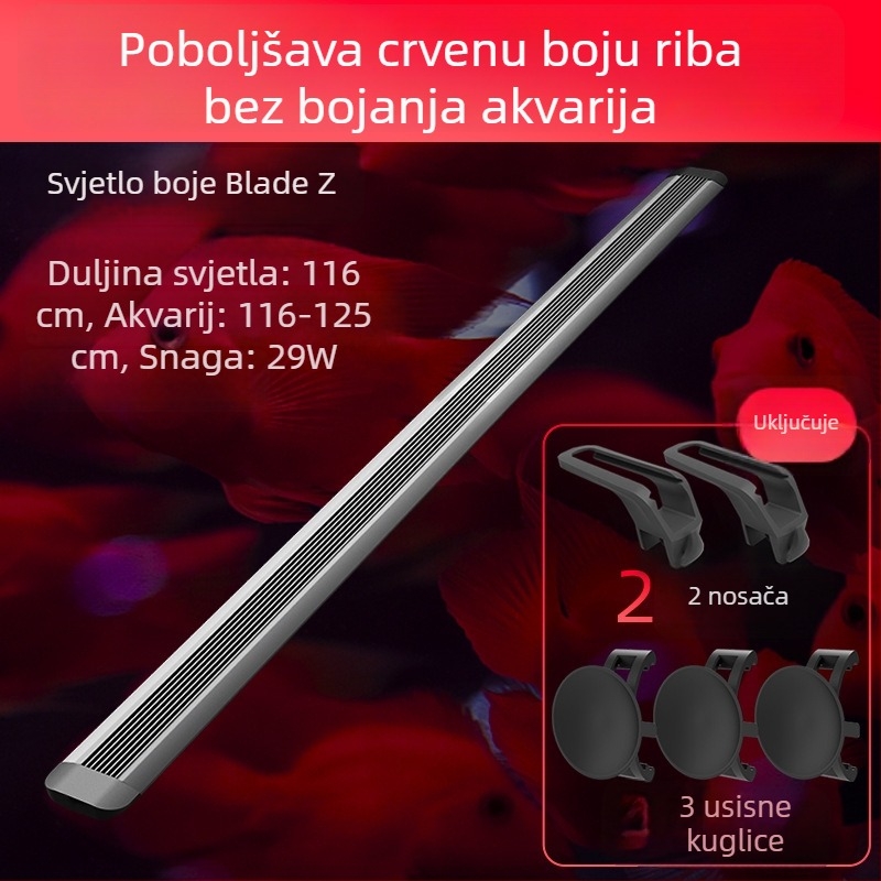Jiyin LED podvodno svjetlo za akvarij, kućište od aluminijske legure, vodootporno