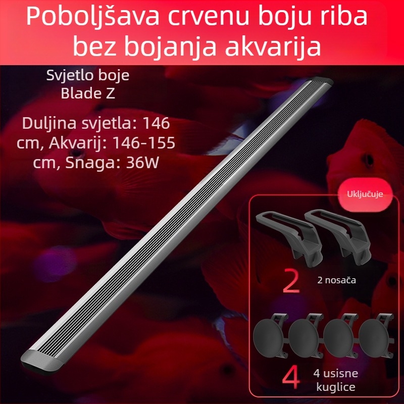 Jiyin LED podvodno svjetlo za akvarij, kućište od aluminijske legure, vodootporno