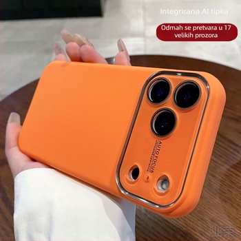 Kutija od tekućeg silikona s velikim prozorom za iPhone 12–17 Pro/Max (mat završnica) – otporna na udarce, ogrebotine, otiske prstiju, odvodi toplinu