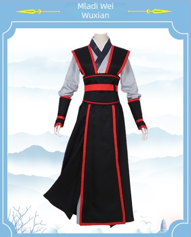 Cosplay kostim Wei Wuxiana iz The Grandmaster of Demonic Cultivation – tradicionalna kineska hanfu haljina, poliester 70-80%, unisex, proljeće 2023, za igranje u igrama